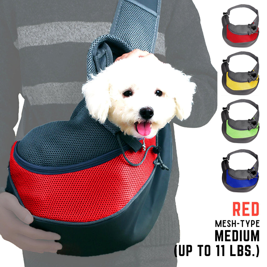 Emperor Pets Pet Sling Carrier Mesh Type, Dog Carrier, Pet Carrier, Red Color - Image 1 Main