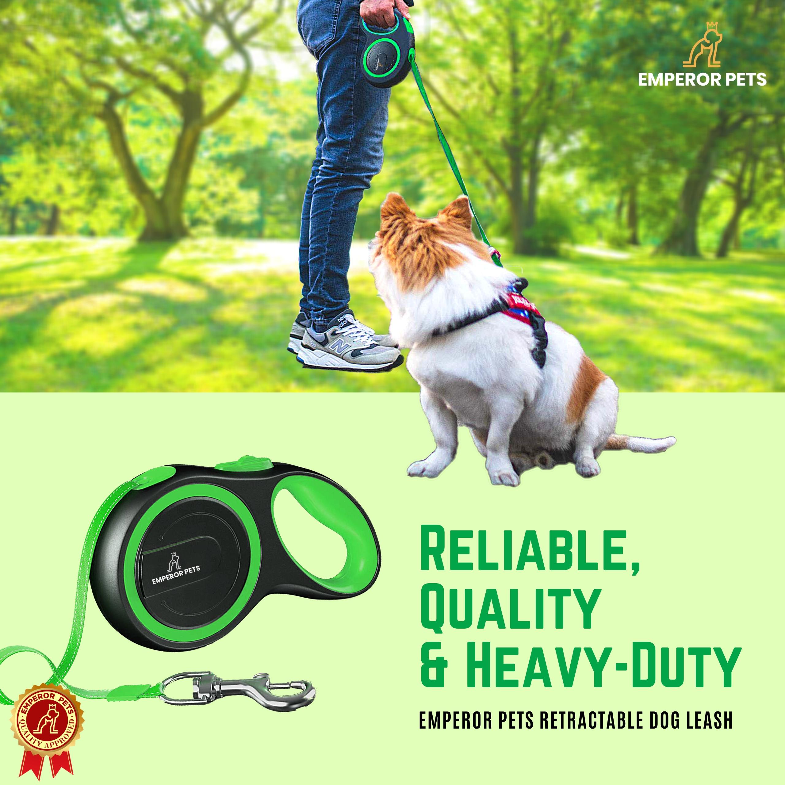 Emperor Pets Retractable Pet Leash Tape Length 16ft 5m Green Color, Durable Retractable Dog Leash - Image 8 Photography