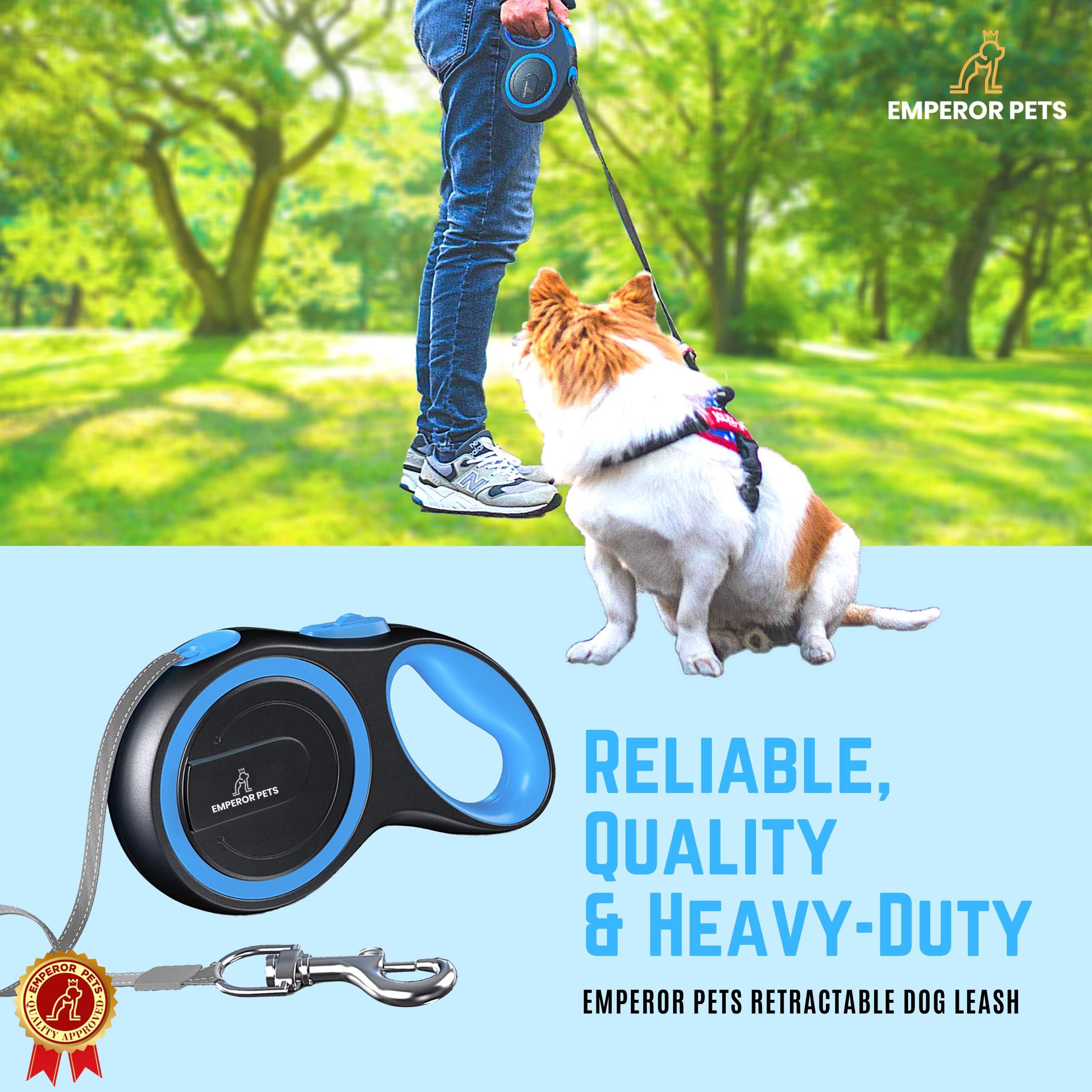 Emperor Pets Retractable Pet Leash Tape Length 26ft 8m Blue Color, Durable Retractable Dog Leash - Image 8 Photography