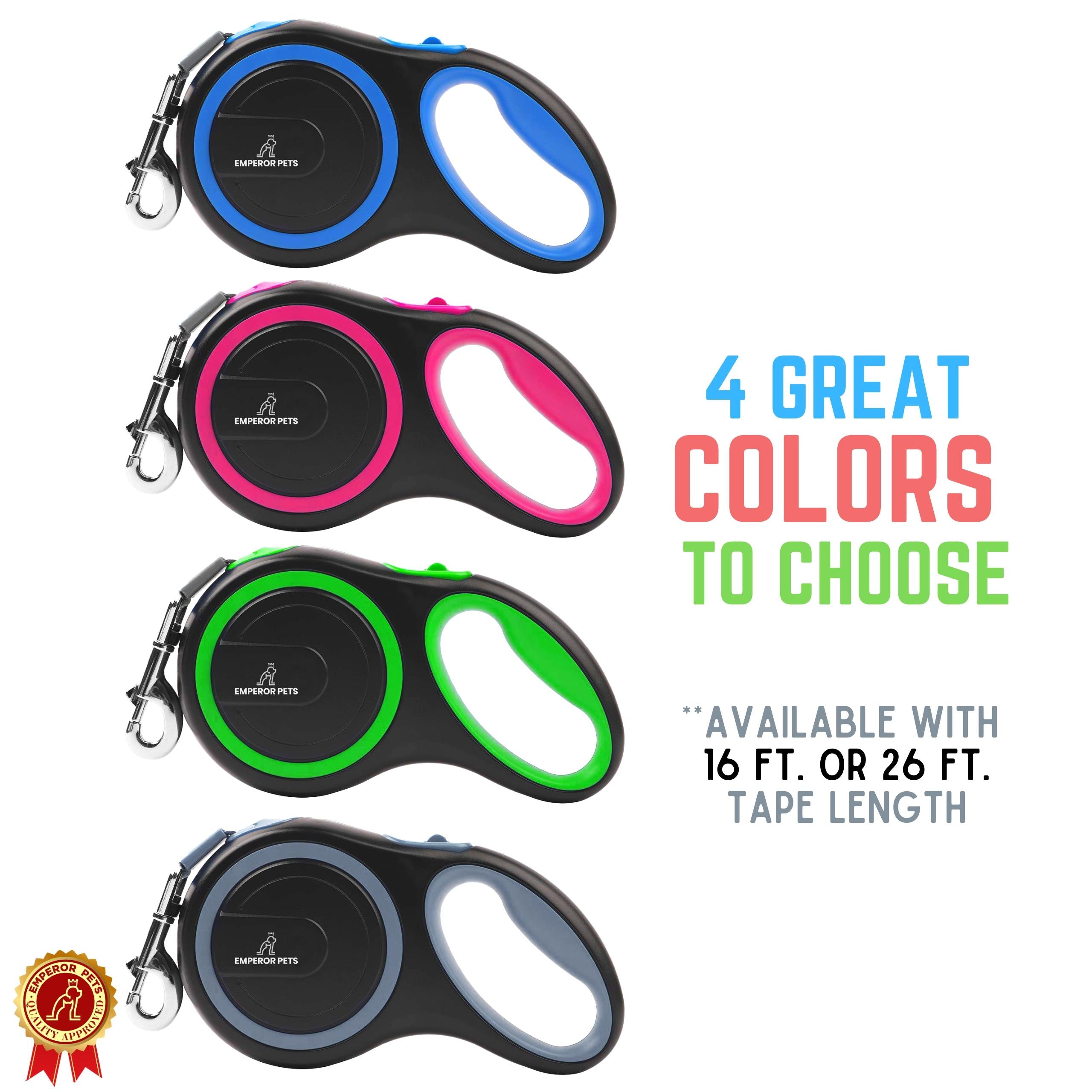 Emperor Pets Retractable Pet Leash Tape Length 26ft 8m Grey Color, Durable Retractable Dog Leash - Image 7 Variations
